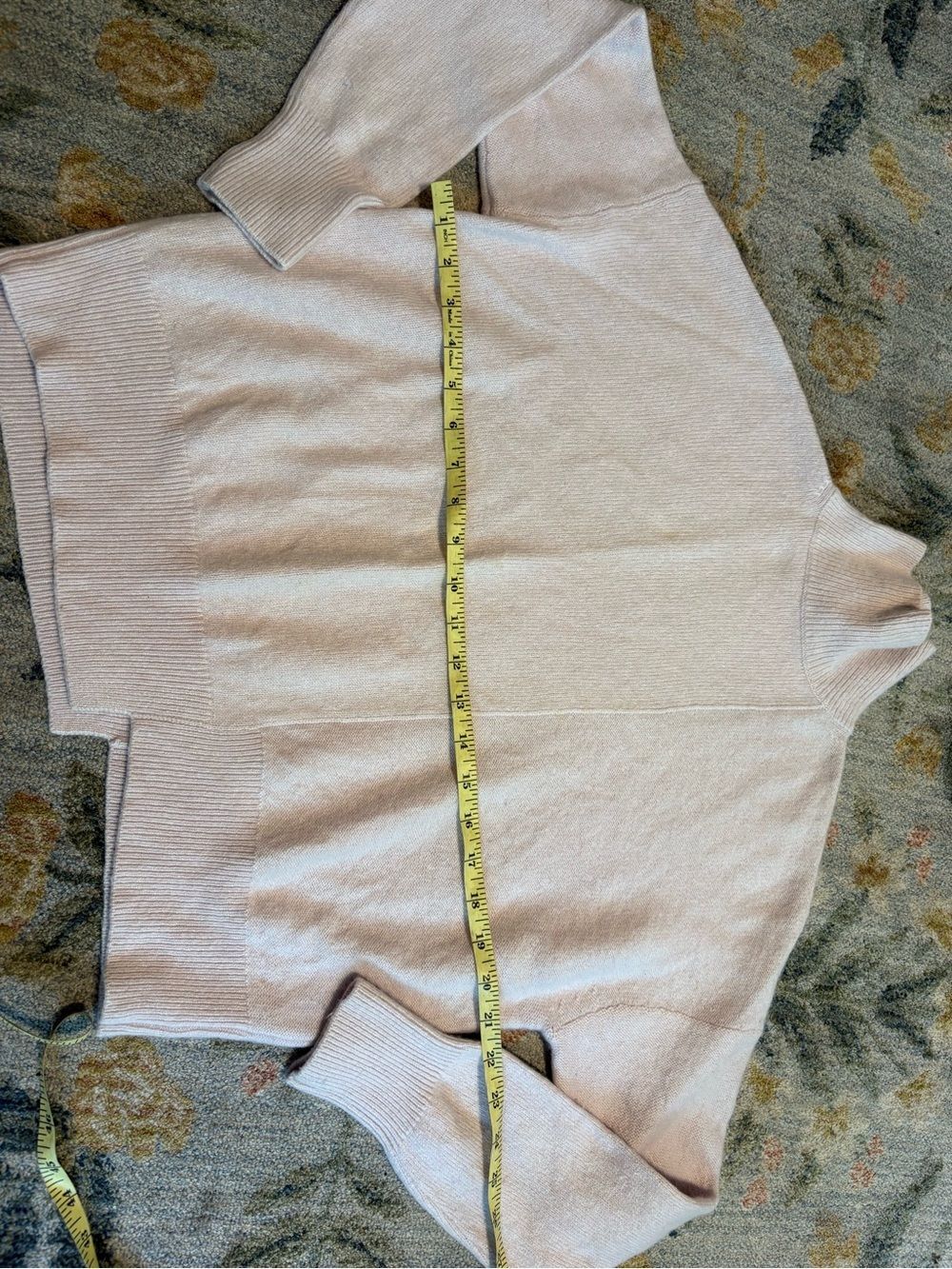 Vince Asymmetric Wool and Cashmere Blend Sweater Small Pink - Picture 3 of 6